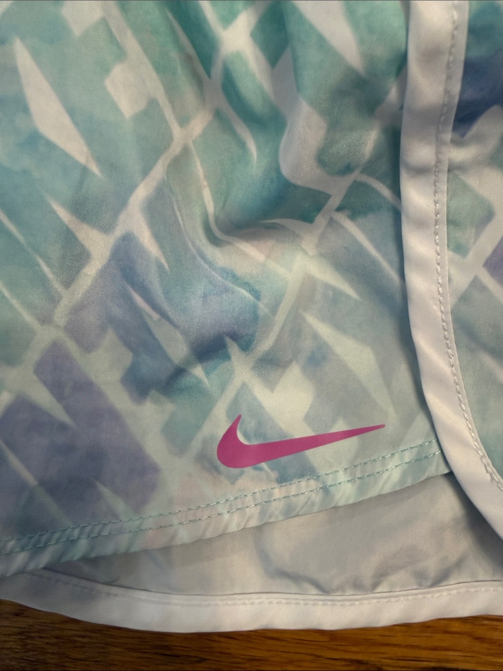 Nike Girls 5-6 Pastel Tie-Dye Athletic Shorts - Pink, Blue, Mint soccer running - Picture 3 of 5